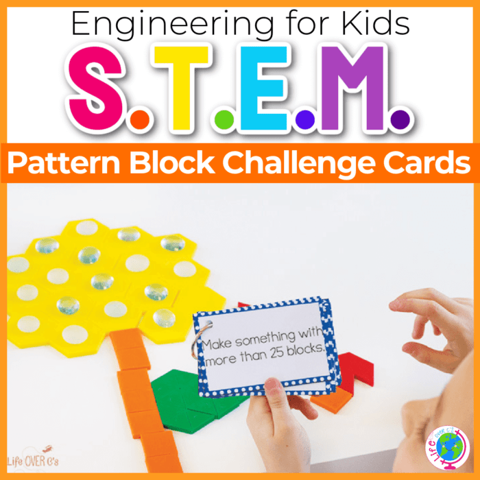 pattern block challenge cards STEM activity