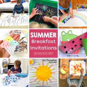 Collection of morning activities for toddlers and preschoolers.