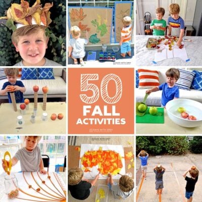 Preschool Fall activities layout