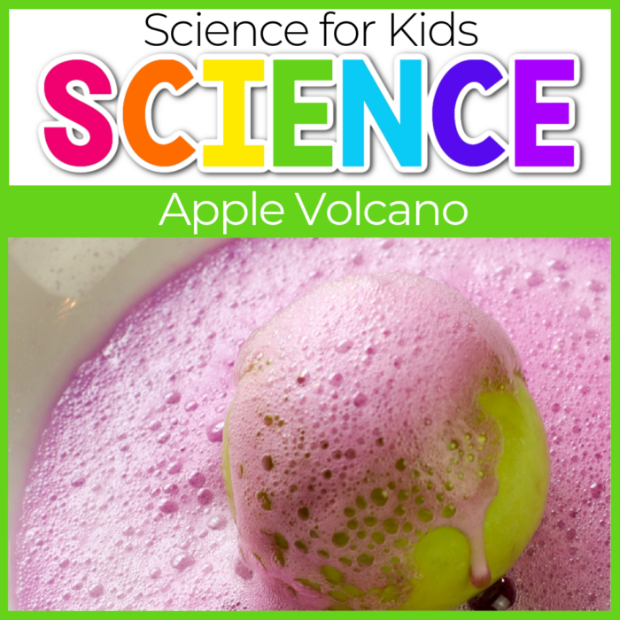 Apple Volcano Science Experiments for kids