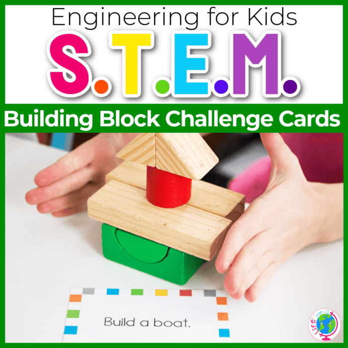 building block STEM challenge cards