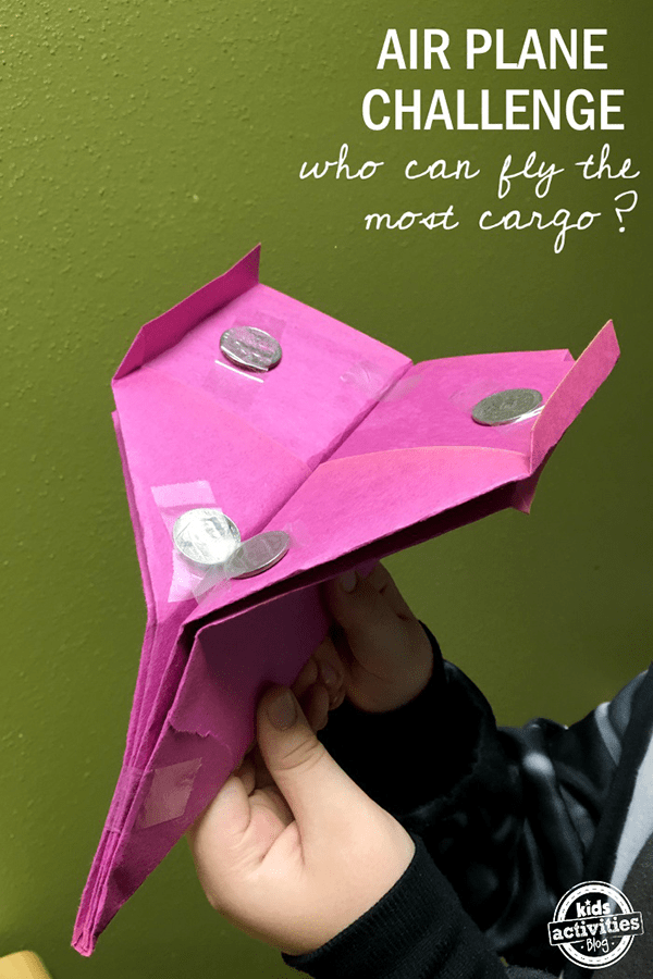 A pink paper airplane