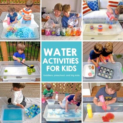 Collection of the best water activities for toddlers, preschoolers, and big kids.