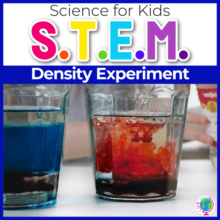 density science experiment stem for kids