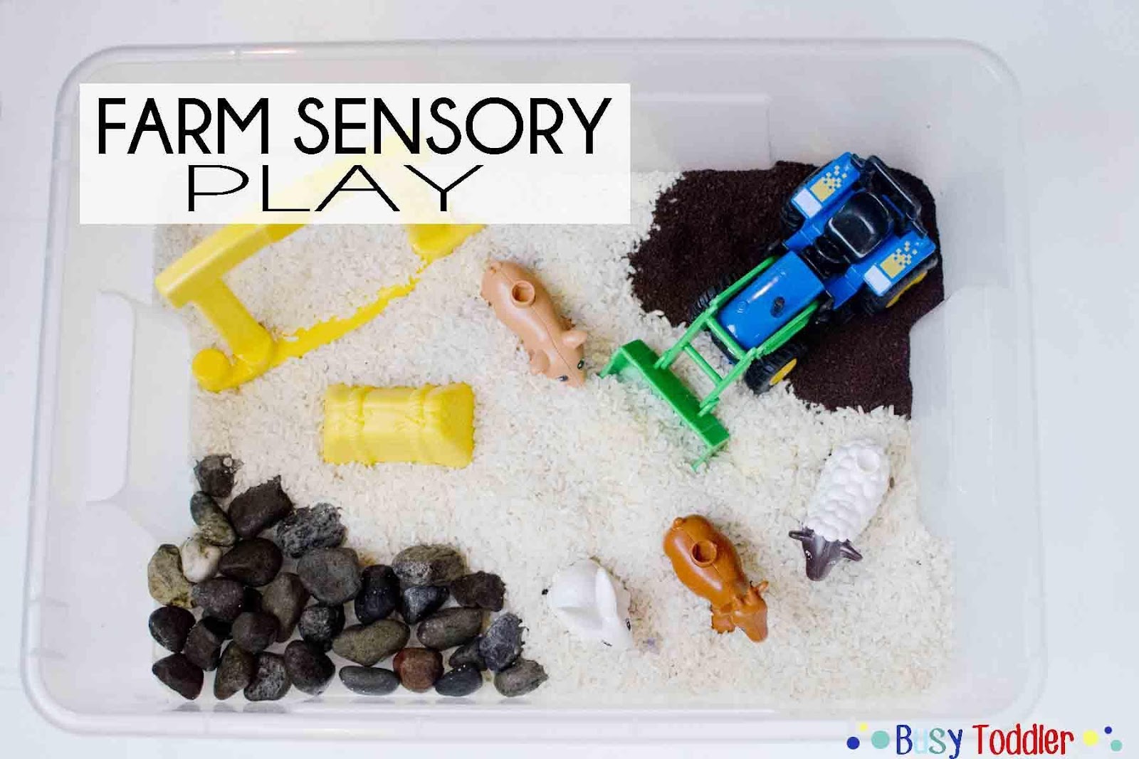 FARM SENSORY PLAY: A simple small world activity that's easy to set up