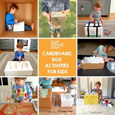 15 cardboard box activities for kids.