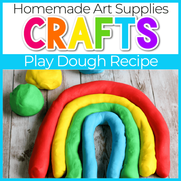 The best easy homemade play dough recipe for kids! Make rainbow play dough in just a few minutes that your kids will LOVE!