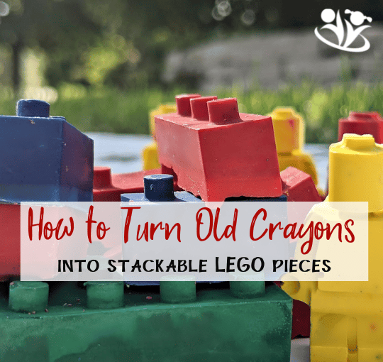 a fool-proof guide to melting old and broken crayons down and turning them into super cool LEGO. #kidsactivities #learning #kidminds #handsonlearning #learningisfun #funscience #crayons #laughingkidslearn #homeschooling #familyfun #LEGO