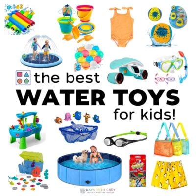 Collection of pictures featuring the best water toys for kids.