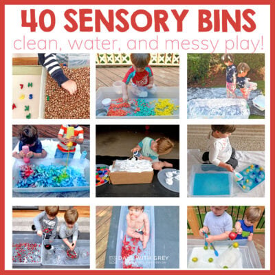 40 must try sensory bins for toddlers and preschoolers.