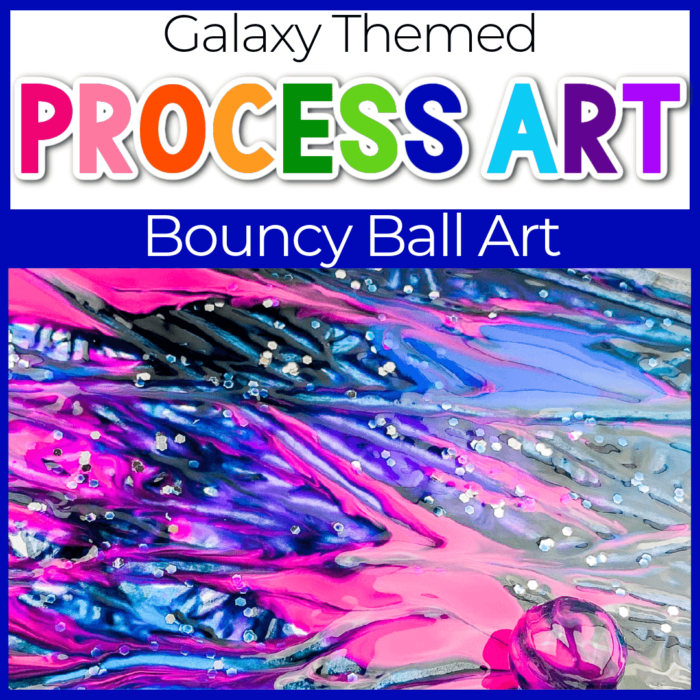 outer space galaxy themed bouncy ball art