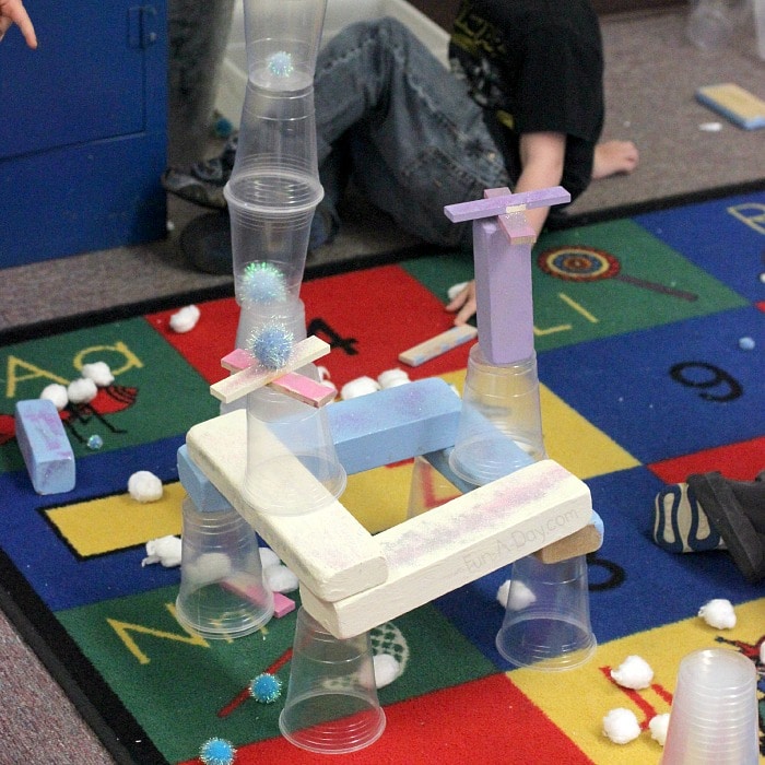 Building activities for preschoolers inspired by the movie Frozen