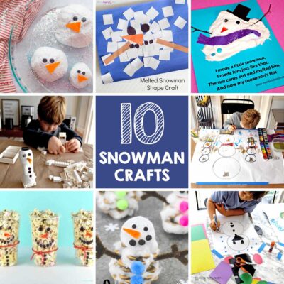 8 winter snowman craft idea images for toddlers and preschoolers. Snowman sensory play, melted snowman ideas, and snowman snacks.