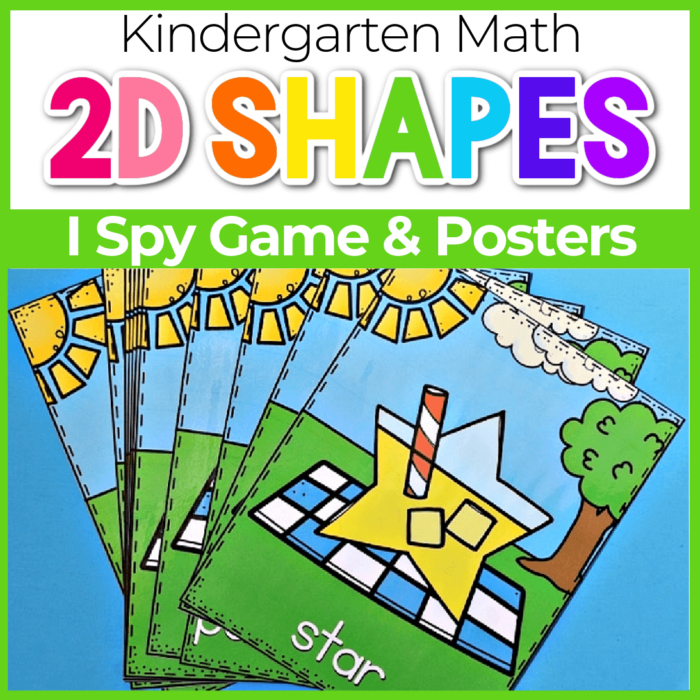 2d Shape Posters and I Spy Game lemonade theme