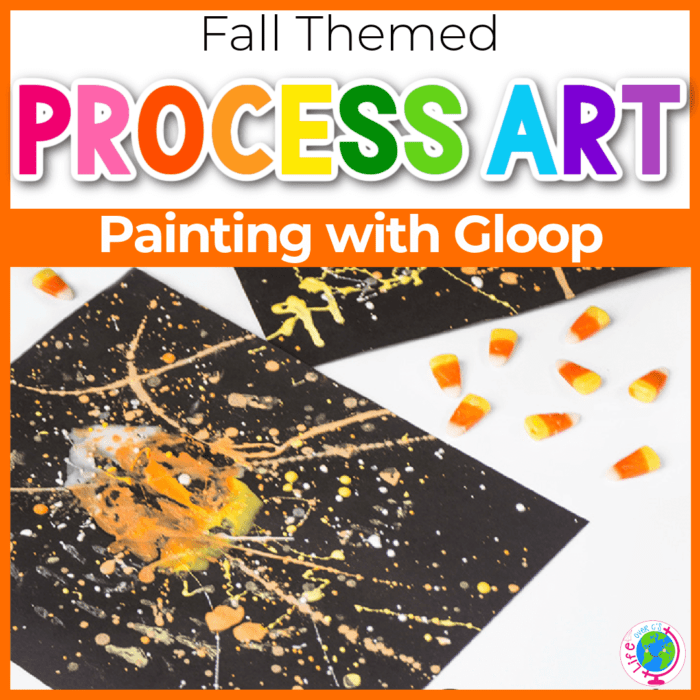 gloop fall process art painting activity
