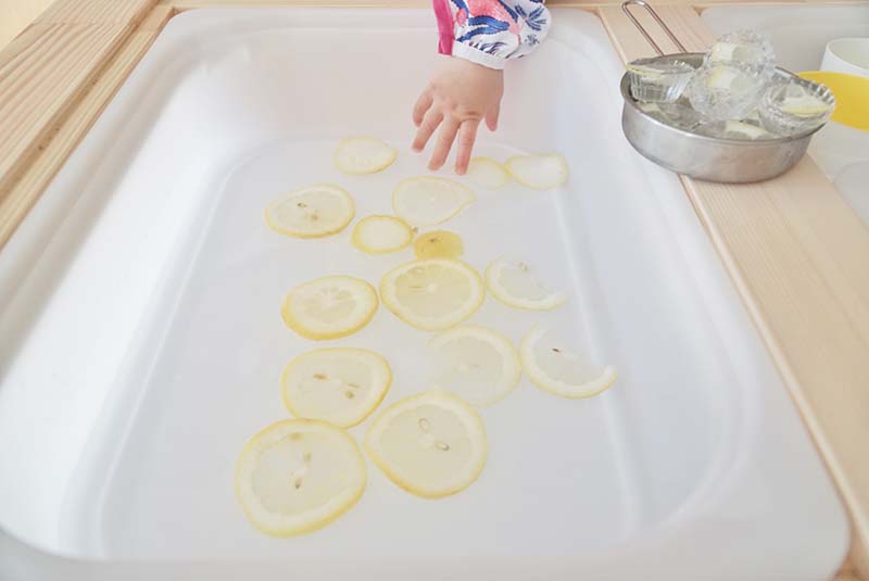 Trying Out Lemon Ice And Water Sensory Toddler Play