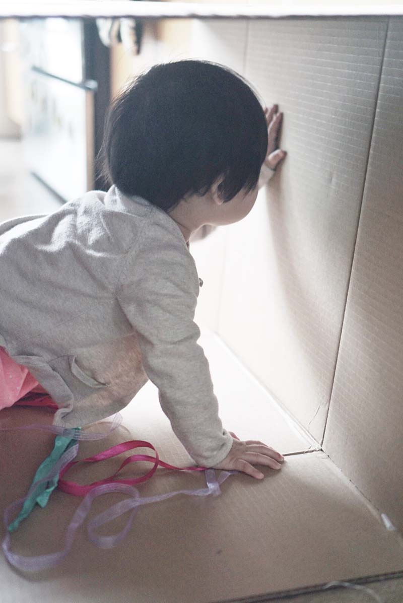 Simple But Fun Cardboard Box Play Tunnel for Crawling Babies & Toddlers