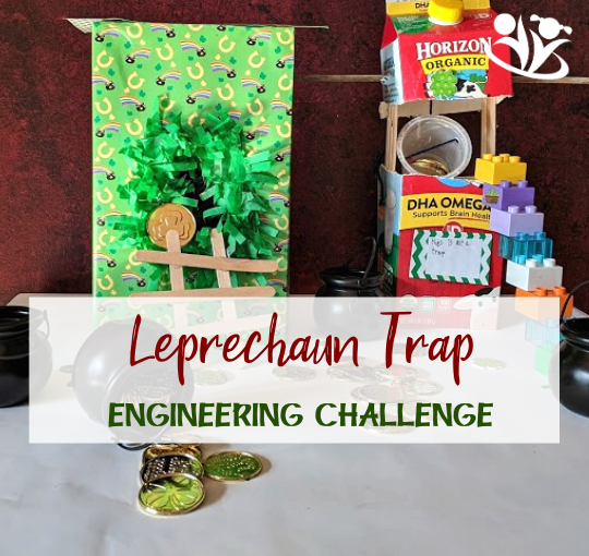 St. Patrick’s Day Engineering Challenge will get kids thinking creatively, practicing their problem-solving skills, and will add a little magic to this often-overlooked holiday. Free Printable STEAM Challenge Cards offer a fun way to explore and experiment with Leprechaun traps, rainbows, pots of gold, and more. #kidsactivities #kidminds #StPatricksDay #creativekids #creativelearning #handsonlearning #engineeringchallenge #earlylearning #laughingkidslearn #STEAM #scienceforlittlekids #learningwell #engineeringactivitiesforkids