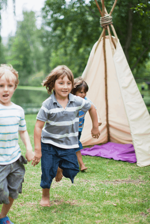 Tepee activity - outdoor activity idea for kids