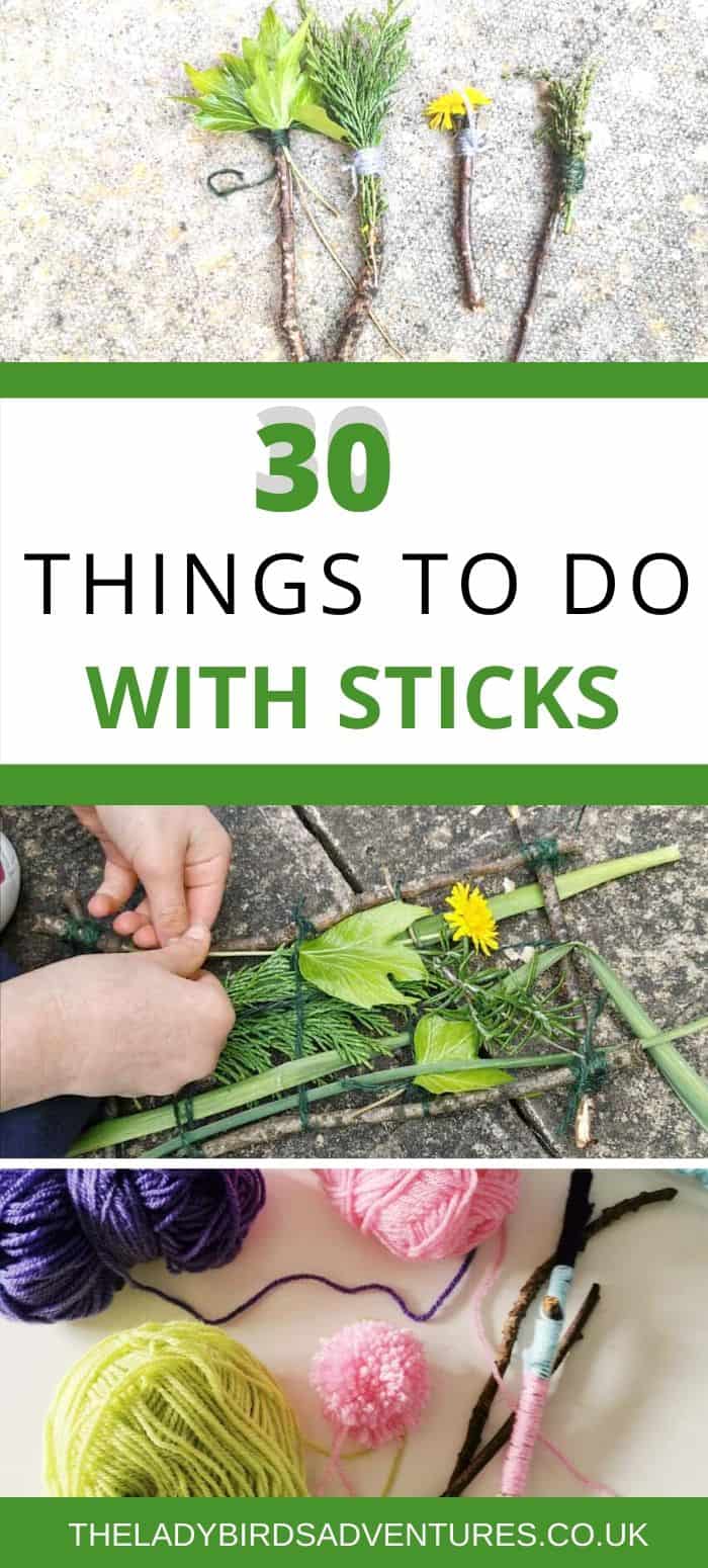 fun things to do with a stick collage of ideas