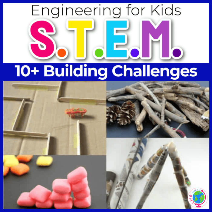 STEM building challenges for kids