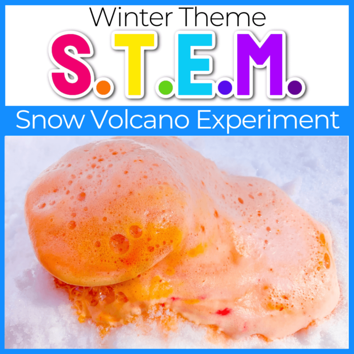 Snow Volcano Winter Science Activities For Preschoolers featured