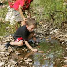 Stream exploring, hoto by U.S. Fish and Wildlife Service