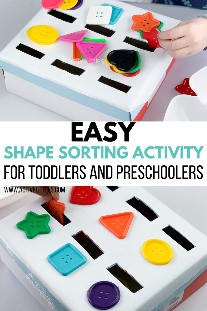 shape sorting activity for toddlers and preschool