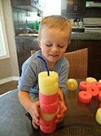 building activities with pool noodles