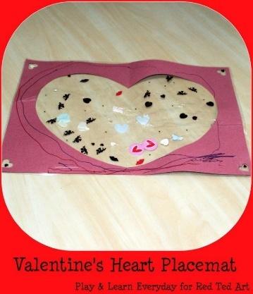valentines heart placemat 3