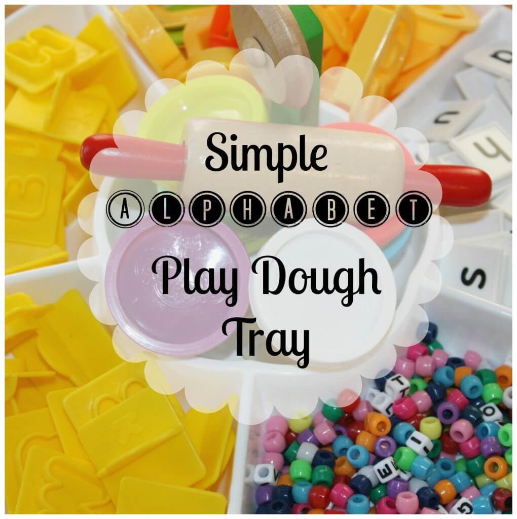 alphabet playdough activity tray