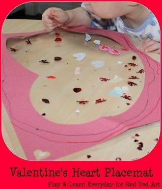valentines heart placemat 2