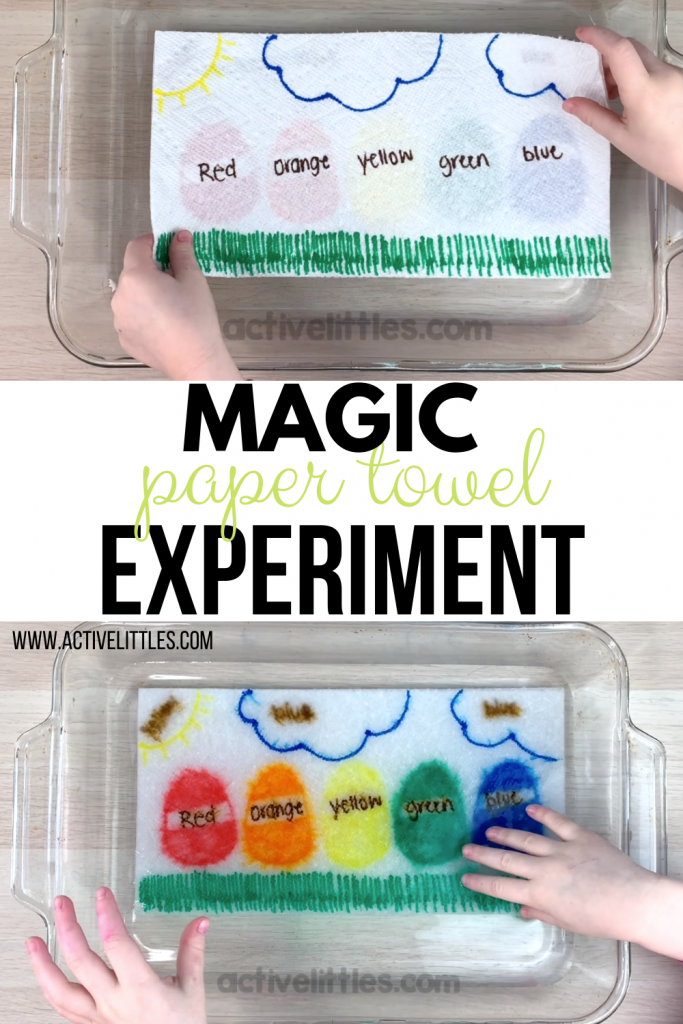 magic paper towel experiment for kids
