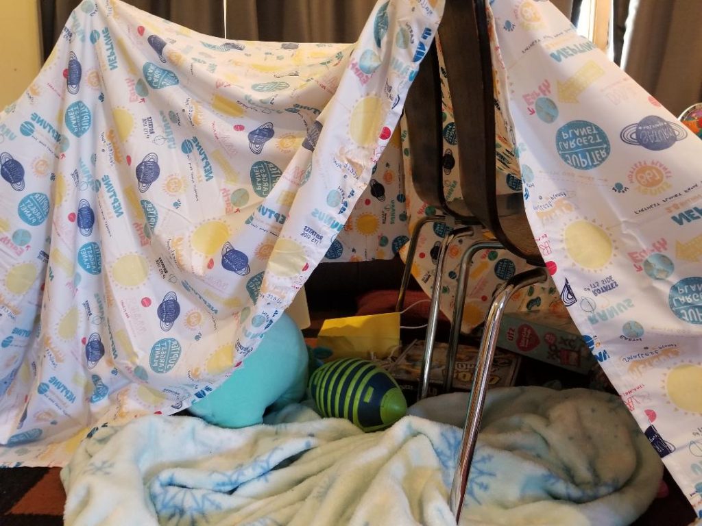 Let Kids create a DIY tents when stuck indoors on rainy days. A fun kids activity to keep them busy all day.