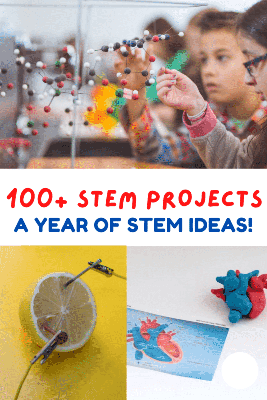 100+ STEM activities for kids using materials you already have on hand. Super easy and spectacular STEM learning for kids!