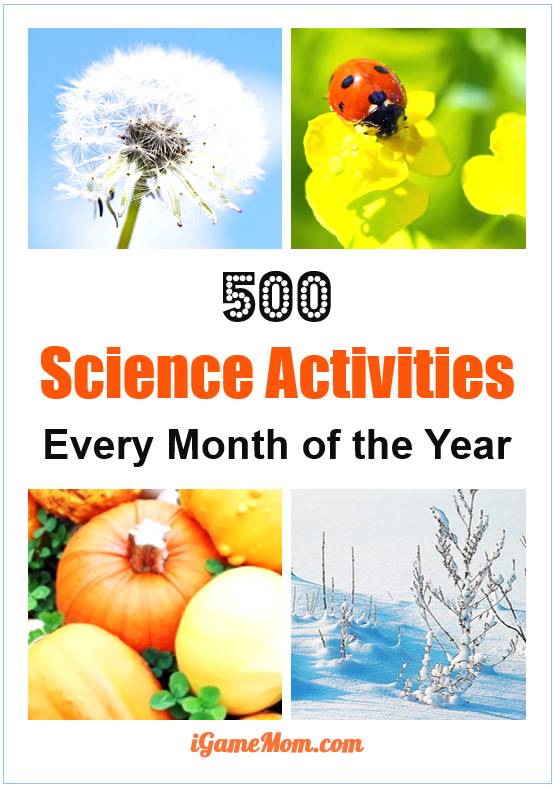 Love science but could not come up science activity ideas to do with kids? We have listed over 500 science activities for kids for each month of the year, with season themes and activities for kids from preschool kindergarten to high school. Great STEM resource for science class at school or homeschool or after school activities at home. You can also plan your science camp using these resources.