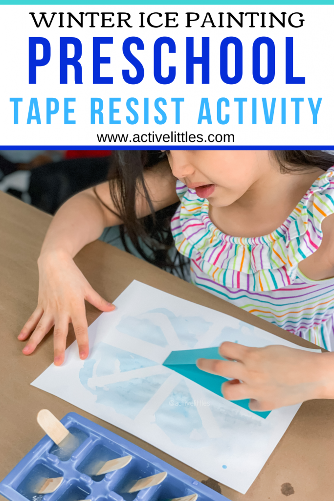 ice painting tape resist activity