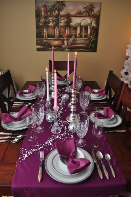 My Holiday Edition Copycat Entry | Purple christmas decorations, Christmas  table decorations, Purple christmas