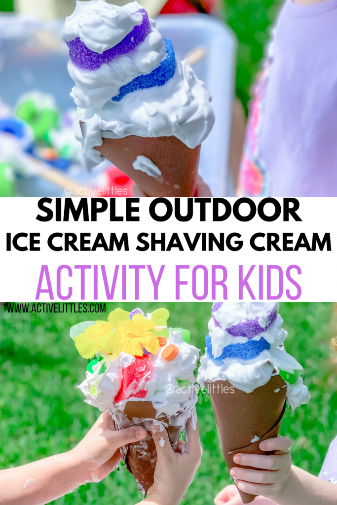 simple ice cream shaving cream activity for kids