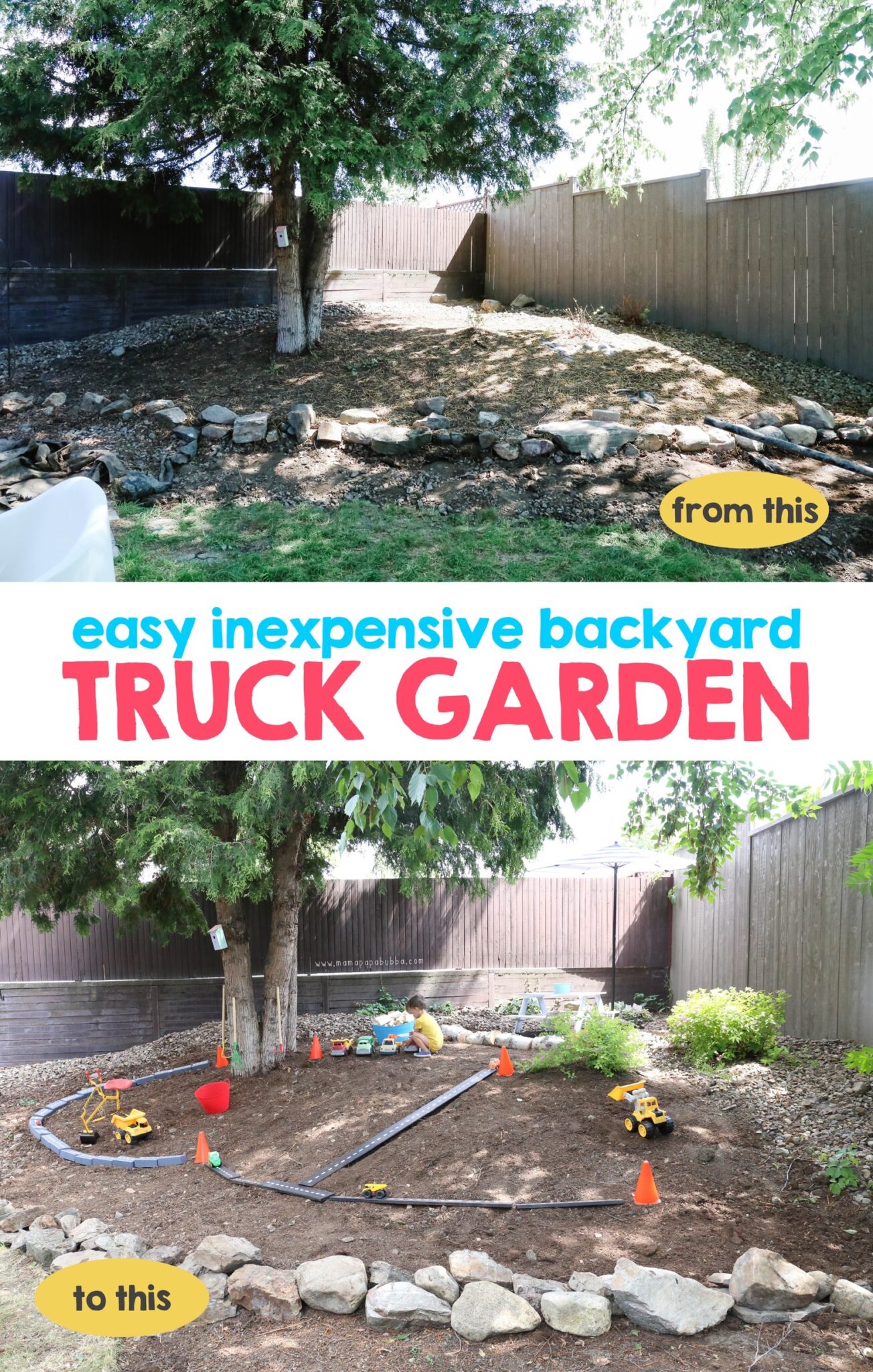 Easy Inexpensive Backyard Truck Garden | Mama Papa Bubba
