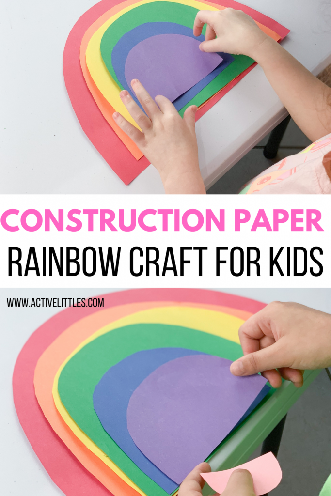 construction paper rainbow craft for kids