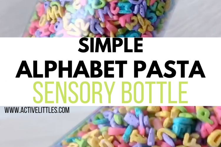 simple alphabet sensory bottle for kids