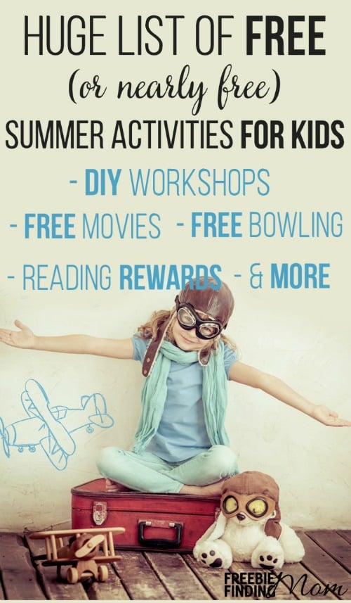 Are the kids bored? They won’t be after you peruse this HUGE list of FREE summer activities for kids.