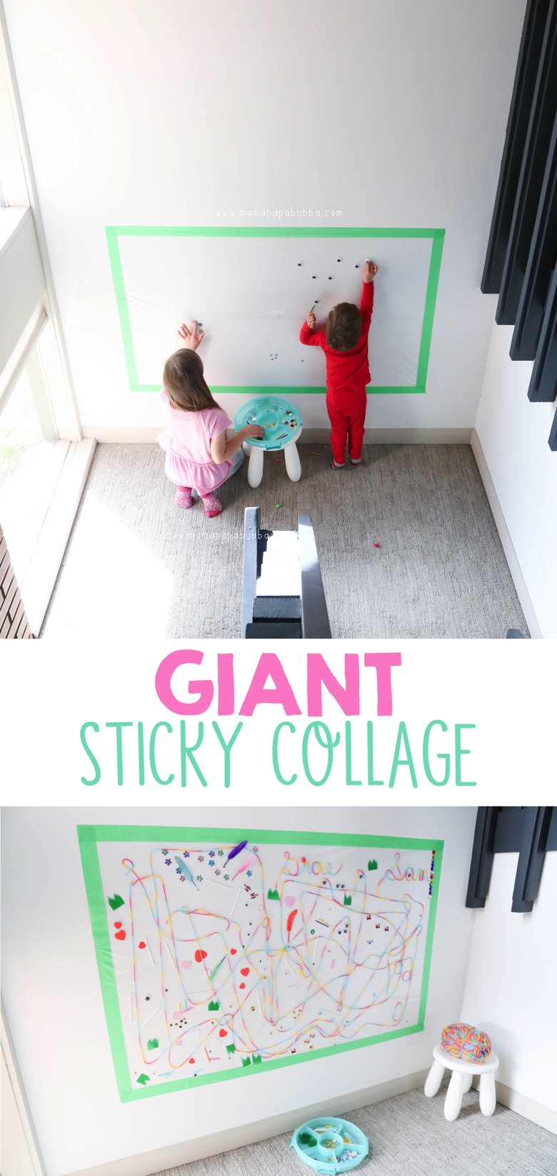 Giant Sticky Collage | Mama Papa Bubba Blog